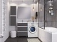 Stella Polare Мебель для ванной Корделия 120 L под стиральную машину белая/серая матовая – фотография-14